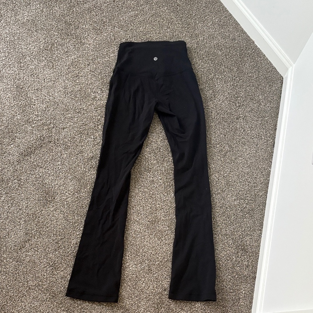 Lulu Lemon Black Mini Flared Leggings